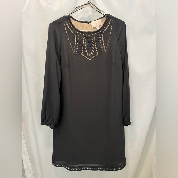 Skies‎ Are Blue Sz Small Black Eyelet Shift Dress - Picture 1 of 10